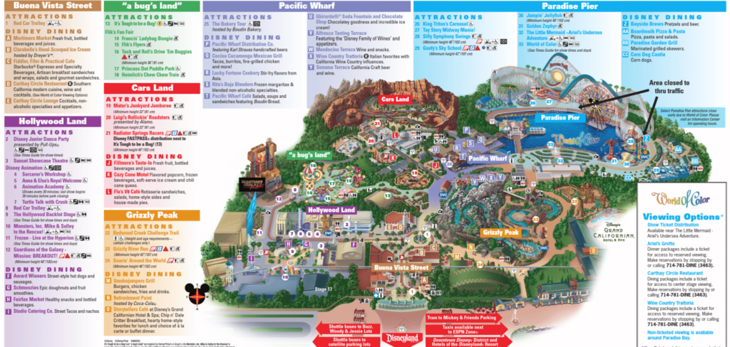 Disney California Adventure Map. Keep reading to get the full guide on which is better Disneyland vs Universal Studios Hollywood.