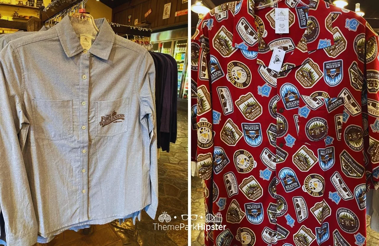 Disney Wilderness Lodge Resort Settlement Trading Post Store button up shirt merchandise