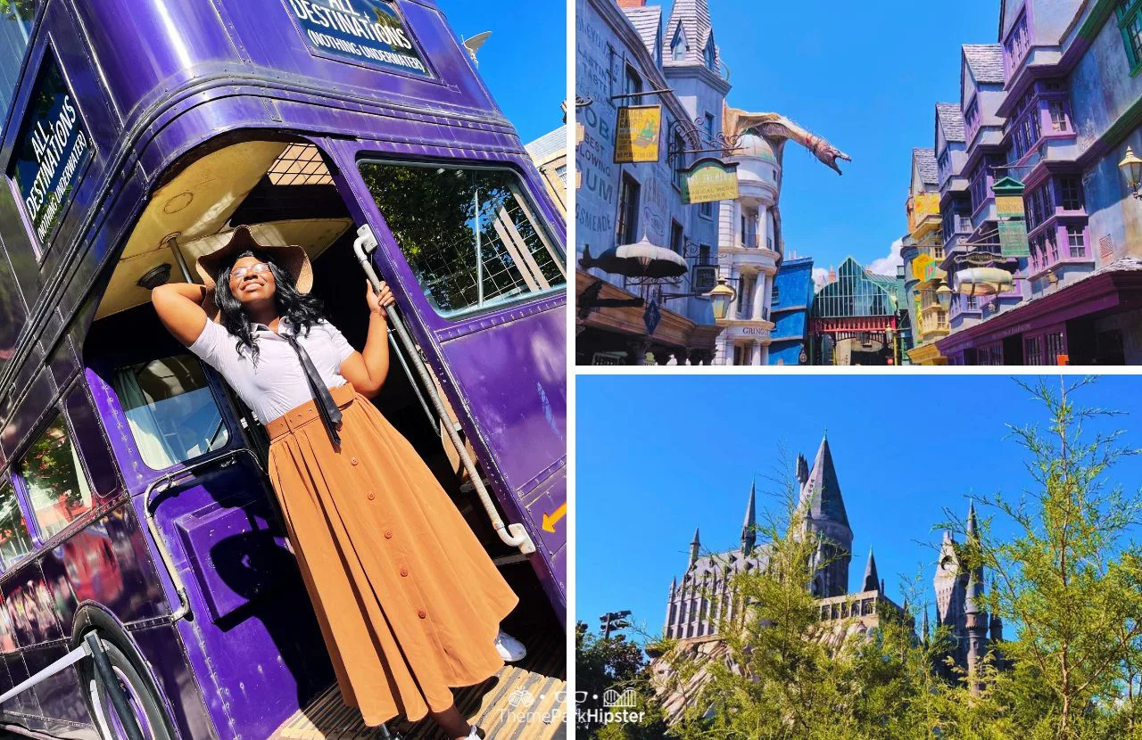 Guide to the Best Photo Spots at Wizarding World of Harry Potter Victoria Wade at Knight Bus and Dragon and Hogwarts Castle