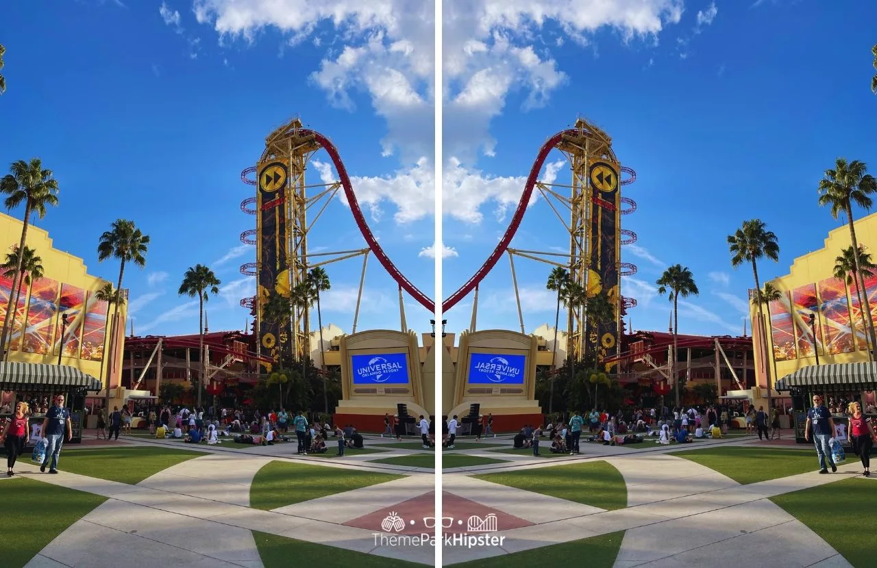 Universal Orlando Resort Hollywood Rip Ride Rockit at Universal Studios Florida. Keep reading to get the full Universal Orlando Crowd Calendar and the best days to go.