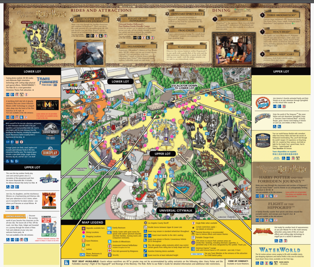 Universal Studios Hollywood Map 2023 and 2024 PDF. Keep reading to get the full guide on which is better Disneyland vs Universal Studios Hollywood.