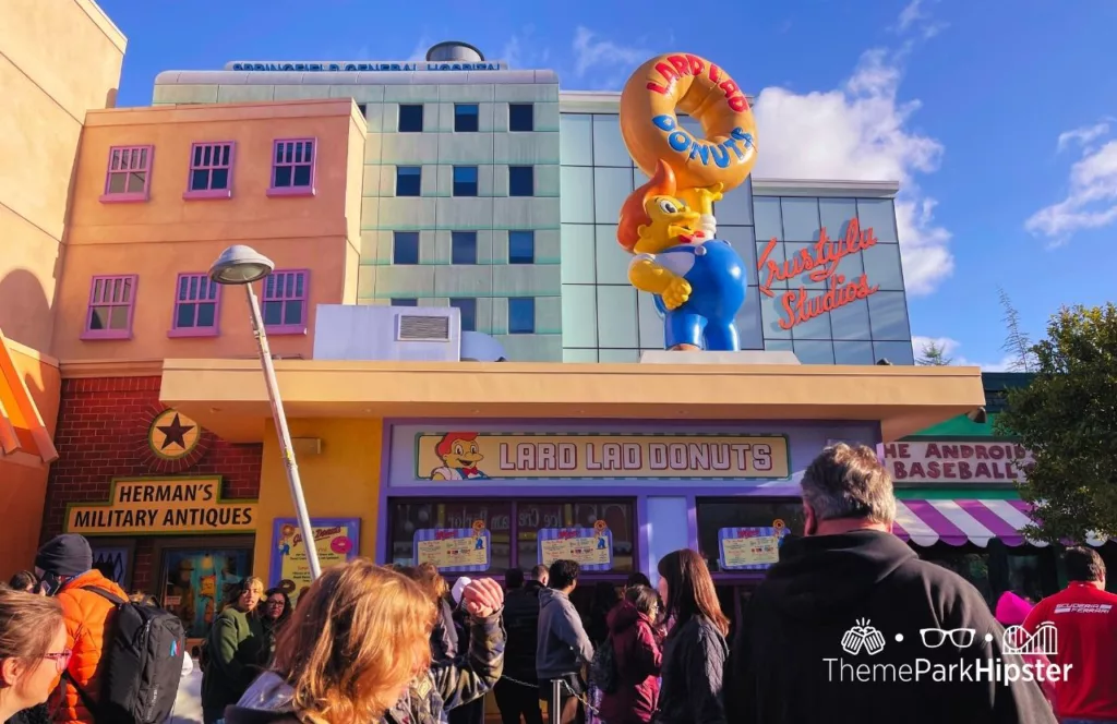 Universal Studios Hollywood Springfield Simpsons Land Lard Lad Donuts. Keep reading to get the best Universal Studios Hollywood Tips, Tricks and Secrets!