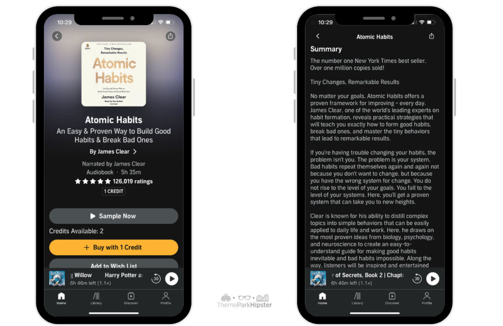 Atomic Habits by James Clear on Audible. One of the best audiobooks for solo road trips