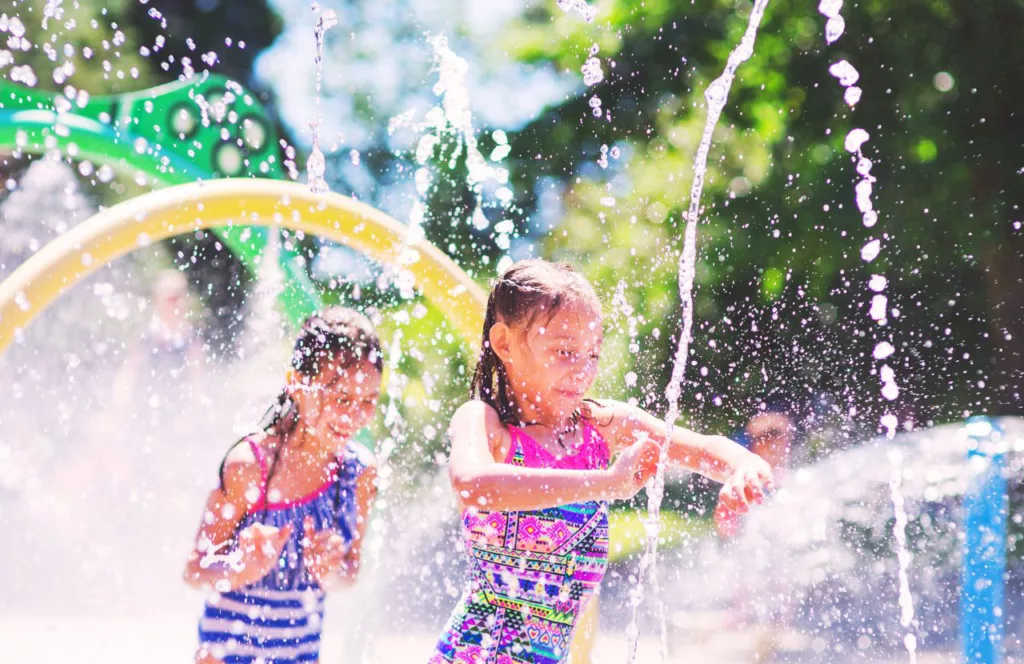 Splash Pad at Busch Gardens Tampa in Sesame Street Safari Fun. One of the best Busch Gardens water attractions.
