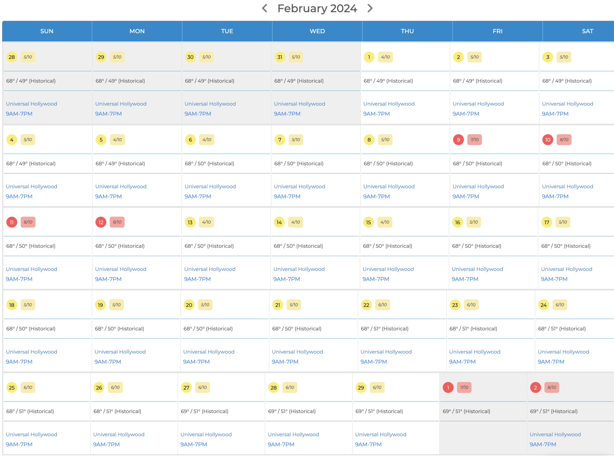 2024 Universal Studios Hollywood Crowd Calendar Your Best Days to