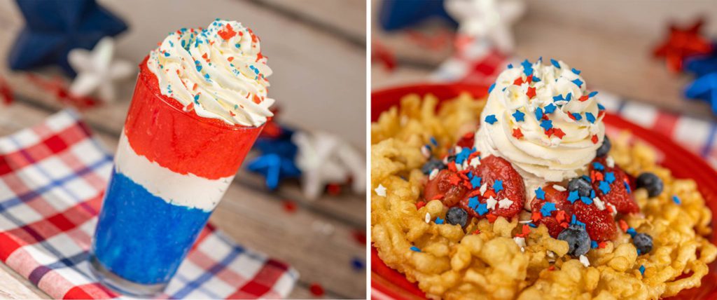 2024 4th of july foodie guide disney world Red White and Blue Slushy and Waffle