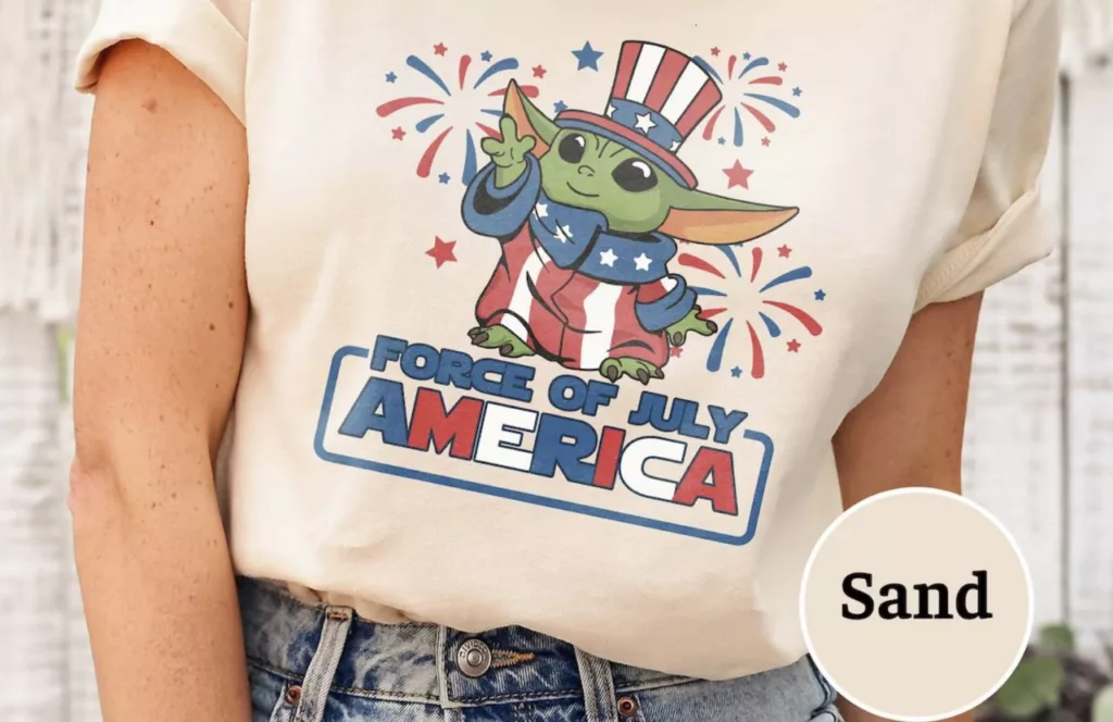 Baby Yoda Independence Day Shirt. One of the best Disney 4th of July Shirts.