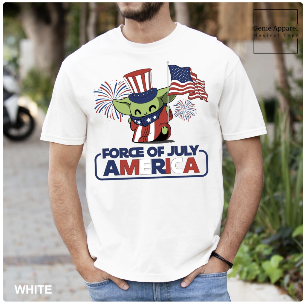 Disney 4th of July Shirt, Star War Force of July American, Baby Yoda Shirt on Etsy