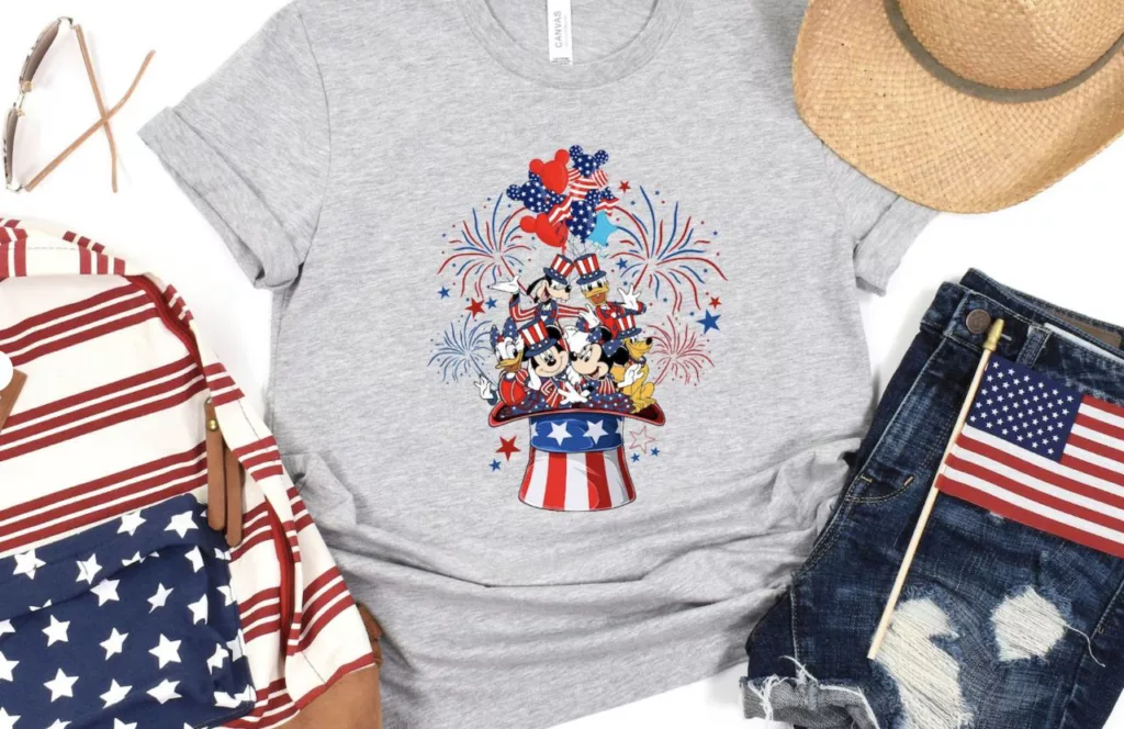 Mickey and Friends Disney Independence Day Shirt on Etsy. One of the best Disney 4th of July Shirts.