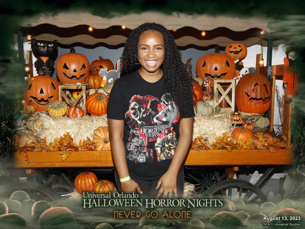NikkyJ at Halloween Horror Nights 2023 Taste of Terror Food Event