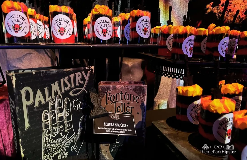 Universal Orlando Resort Halloween Horror Nights a Taste of Terror HHN Food Hellfire Club Dessert Mini Cake. Keep reading to learn about the best Universal Studios Halloween Horror Nights food and drink that you must try!