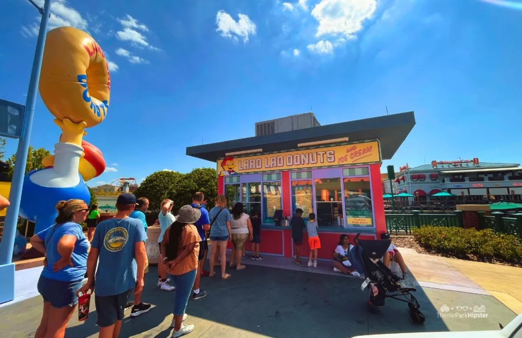 Universal Studios Orlando Florida Lard Lad Donuts in Simpsons Land Springfield U.S.A. Keep reading to get the full guide to the Universal Orlando Mobile Order Service 2024.
