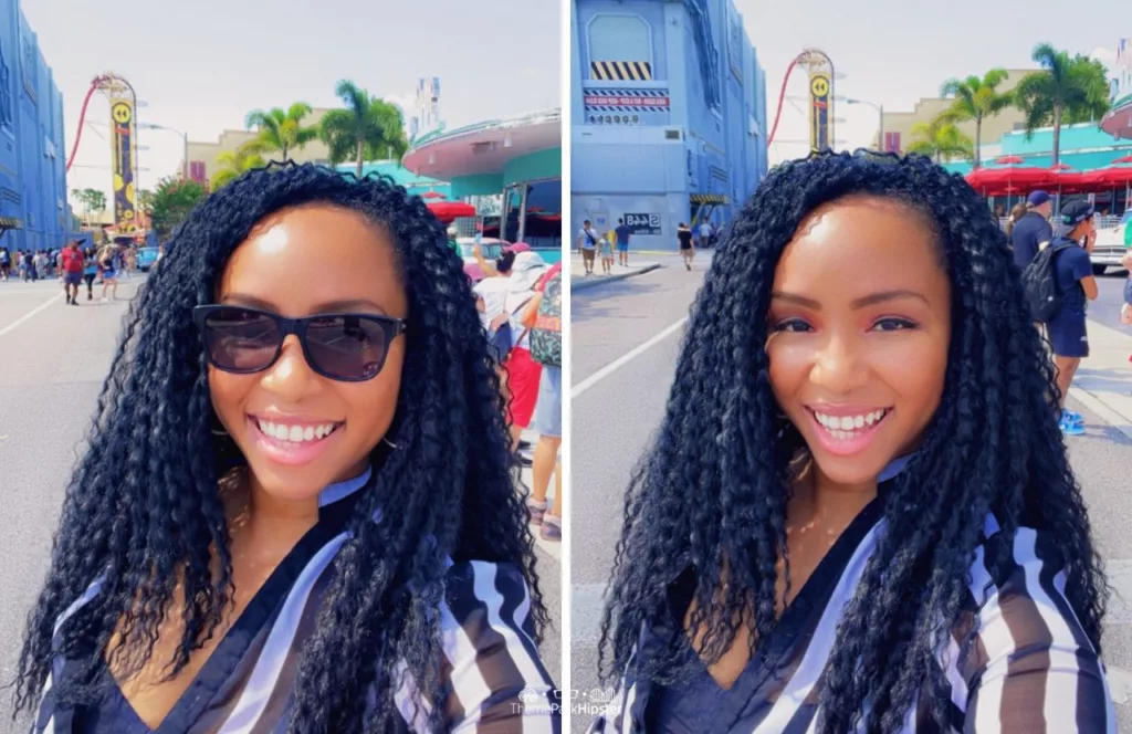 NikkyJ on her Universal Orlando Solo Trip to Universal Studios Orlando Florida.  Keep reading if you want to learn more about what to wear to Universal Studios Florida.