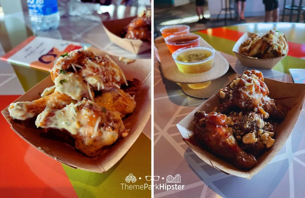 Cider Flight with Parmesan and Peanut Butter and Jelly Chicken Wings at Disney Odyssey in Epcot. Keep reading to discover the 25 most romantic things to do at Disney World for couples. 