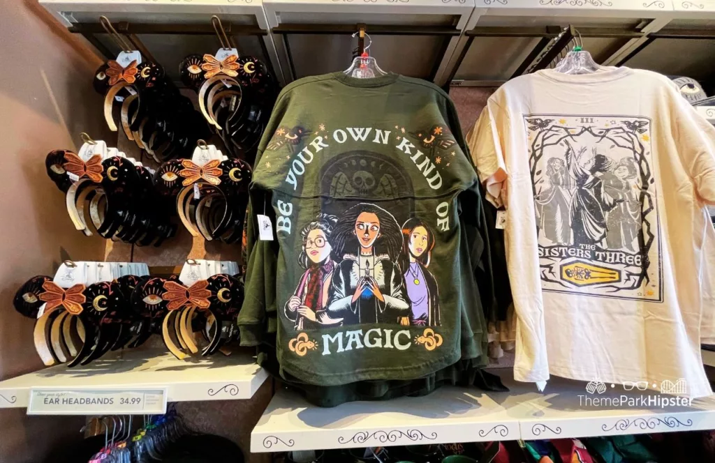 Disney Halloween Merchandise at Magic Kingdom Theme Park of Hocus Pocus Spirit Jersey and Ears. Keep reading to find out more about the best Disney purses.