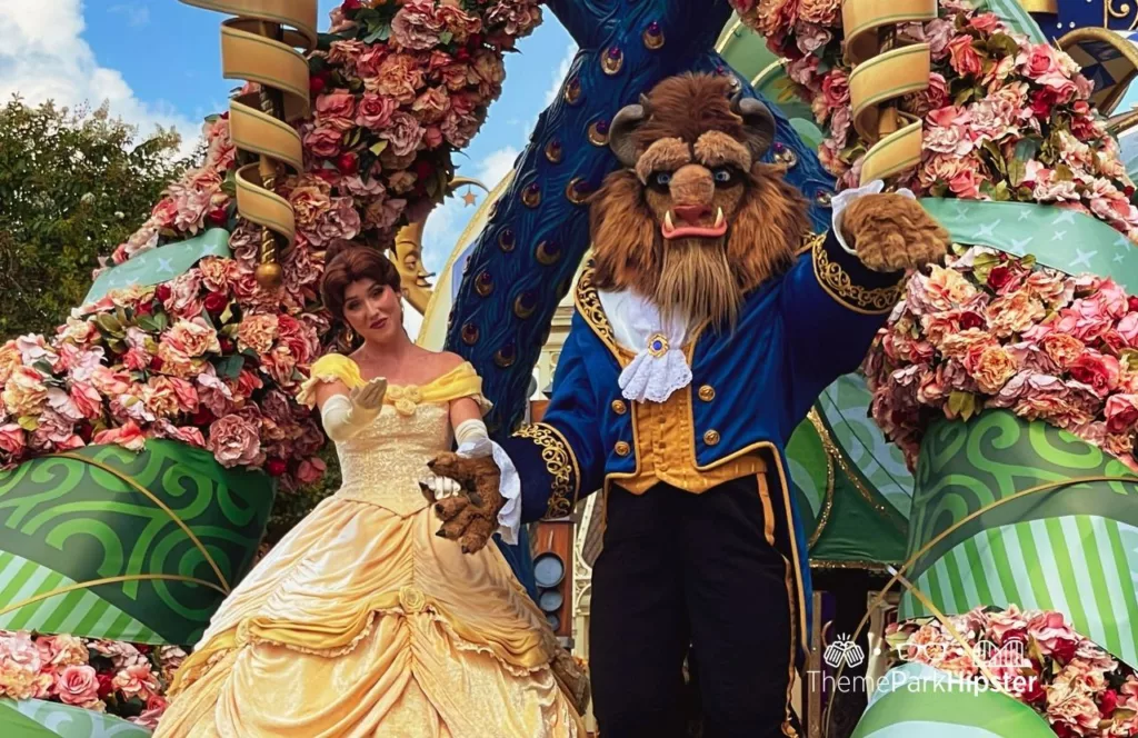 Disneyland Theme Park Parade with Belle of Beauty and the Beast.