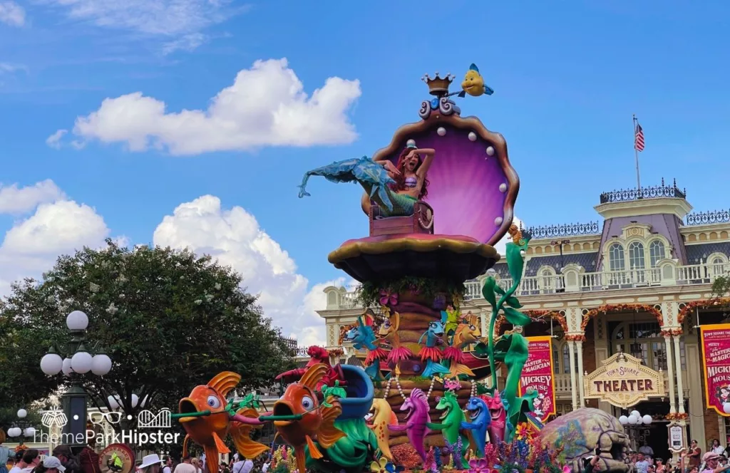 Disney Magic Kingdom Theme Park Festival of Fantasy Parade Little Mermaid Ariel. Keep reading to learn how to prevent jet lag at Disney World in Orlando, Florida.