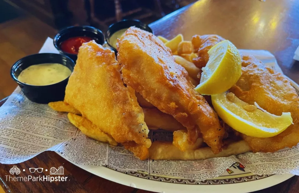 Epcot Rose and Crown Pub Restaurant in UK Pavilion Fish and Chips