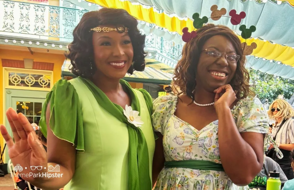Victoria Wade and Princess and the Frog Tiana's Palace Restaurant. Keep reading to get the best Disney World Tips to Make Your Solo Trip to Orlando, Florida Easier.