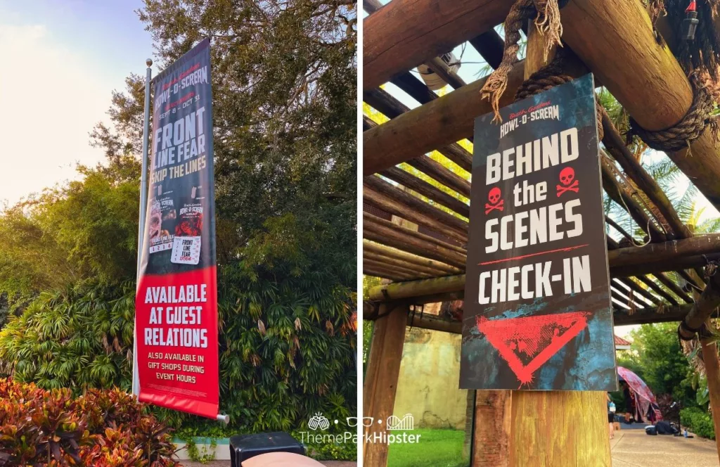 2023 Howl O Scream at Busch Gardens Tampa Bay Front Line Fear Pass and Behind the Scenes Check In
