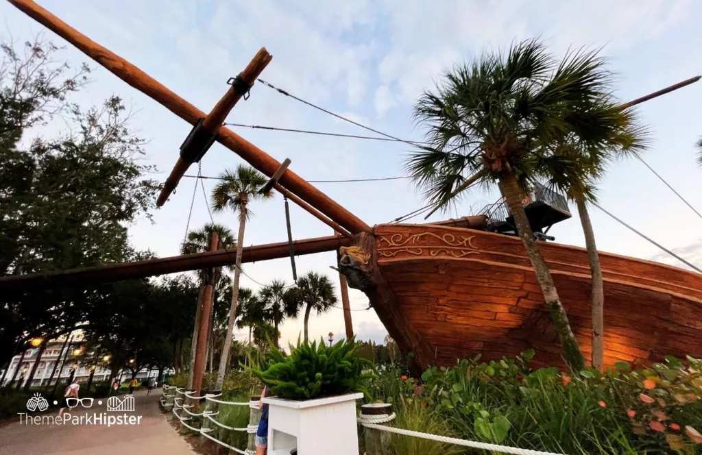 Boat Shipwrecked at Yacht and Beach Club Resort During Christmas at Disney World