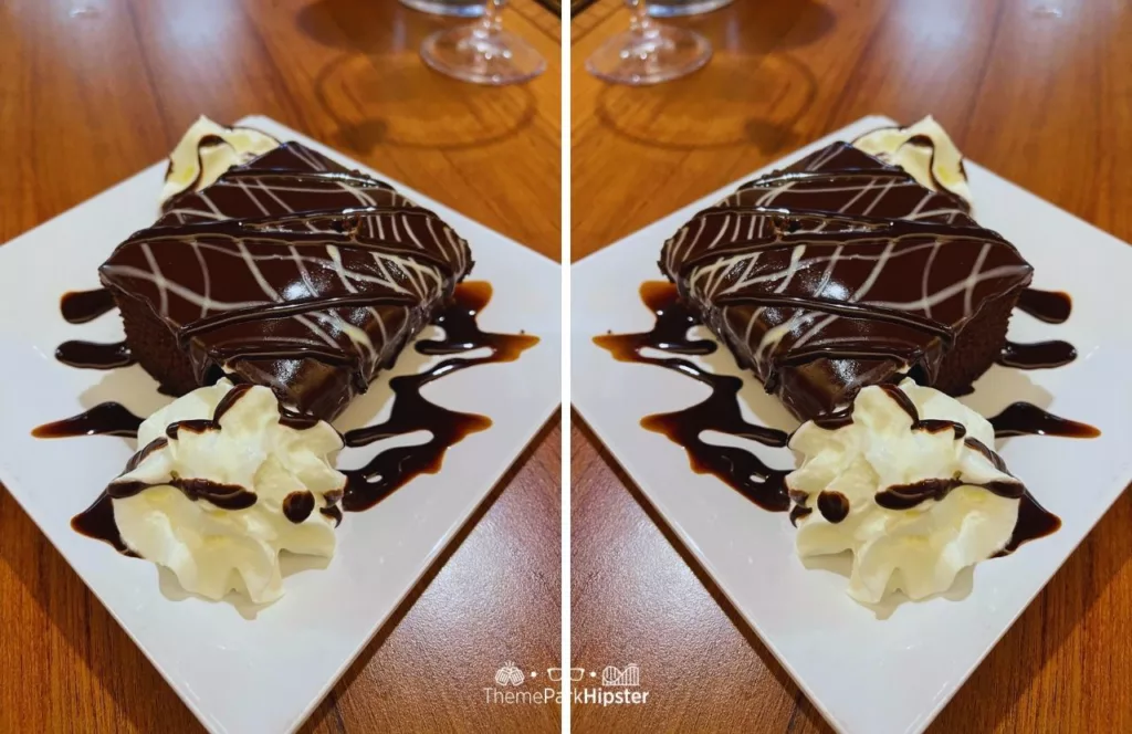 Cabana Bay Beach Resort Hotel at Universal Orlando Galaxy Bowl Restaurant birthday brownie cake with whipped cream