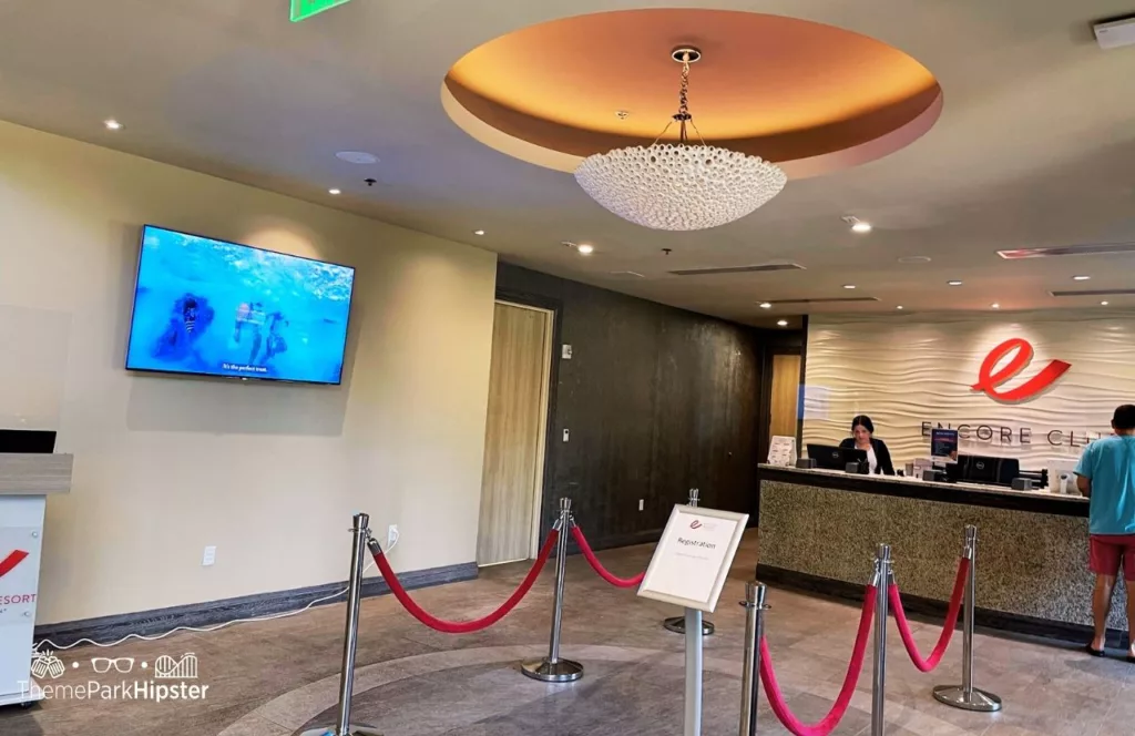 Check in area of lobby at Encore Resort. Keep reading find out all you need to know about Encore Resort in Orlando.  