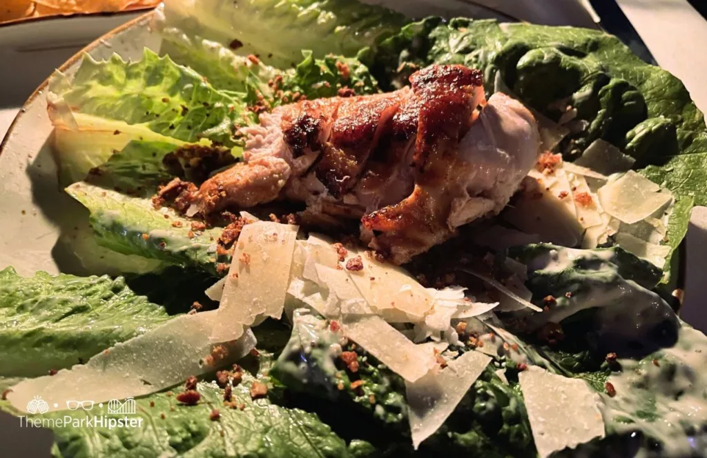 Chicken Caesar Salad at San Angel Inn Restaurant in Disney Mexico Pavilion at Epcot Mexican Restaurant.
