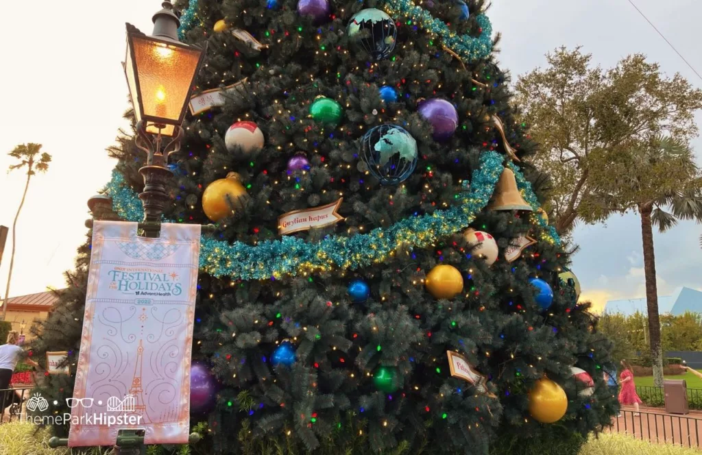 2023 Christmas tree during Disney Christmas at Epcot Festival of the Holidays