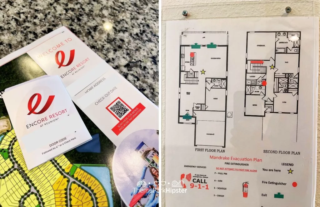 Keys and Floor Plan at Encore Resort Review. One of the best vacation home rentals near Disney World