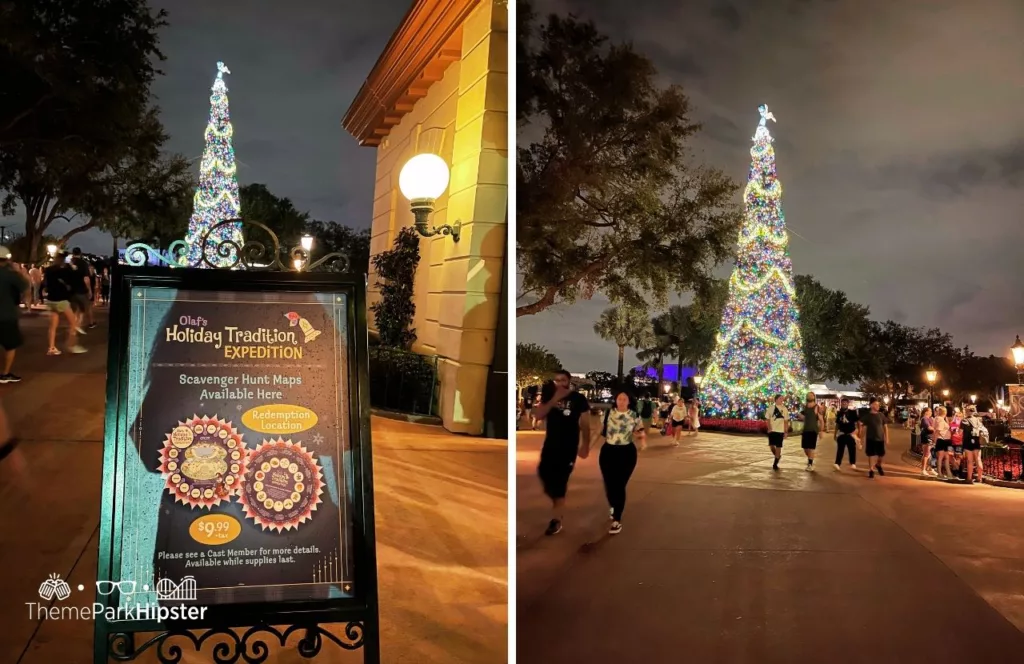 Olafs Holiday Tradition Expedition and Tree Disney Christmas at Epcot Festival of the Holidays 2023