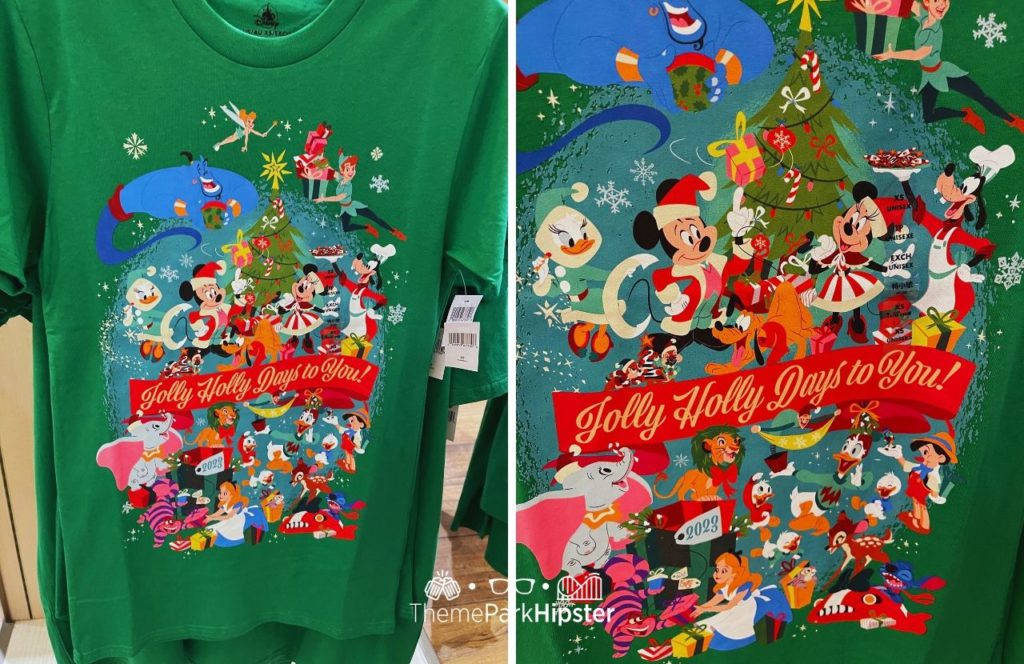 Green Holiday T-Shirt. One of the best Disney Christmas shirts!