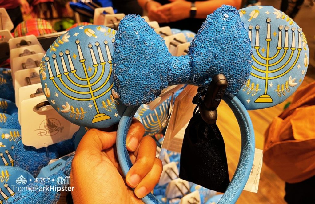 Hanukkah Minnie Mouse Holiday Ears. One of the best Disney Holiday gifts!