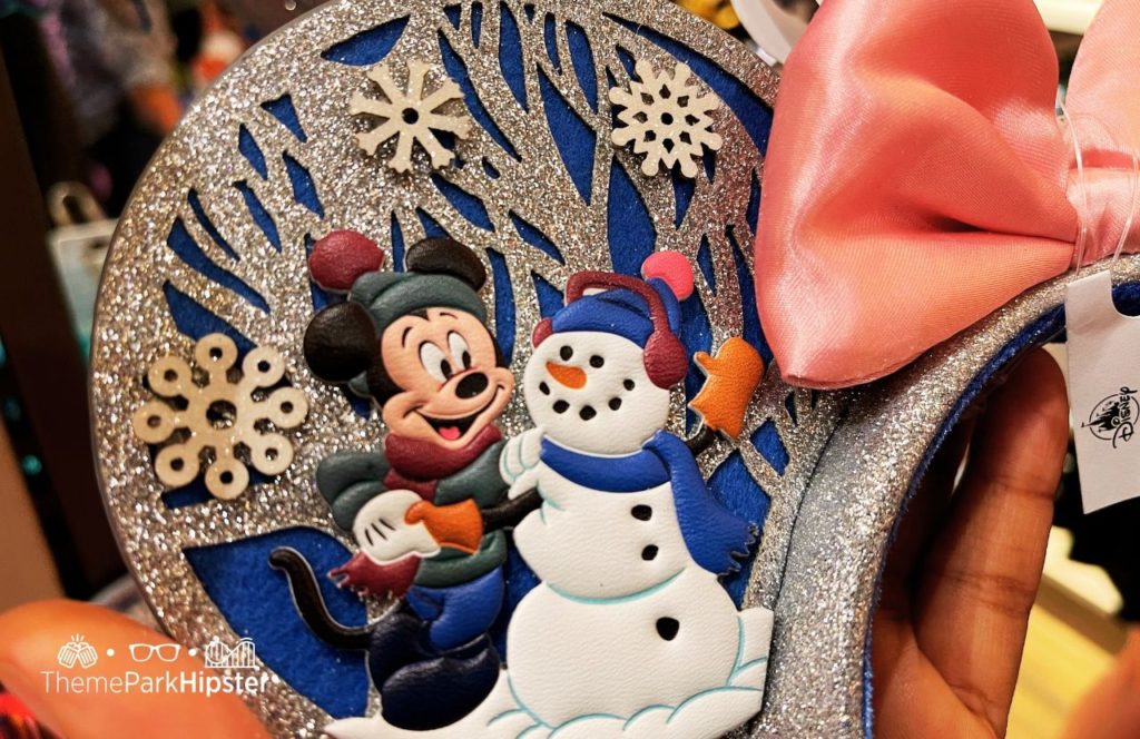 Mickey Mouse Blue Snowy Disney Christmas Ears. One of the best Disney Christmas gifts!
