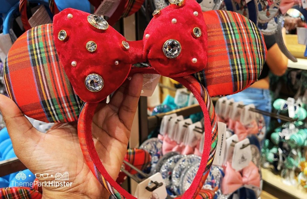 Minnie Mouse Plaid Disney Christmas Ears. One of the best Disney Christmas gifts!
