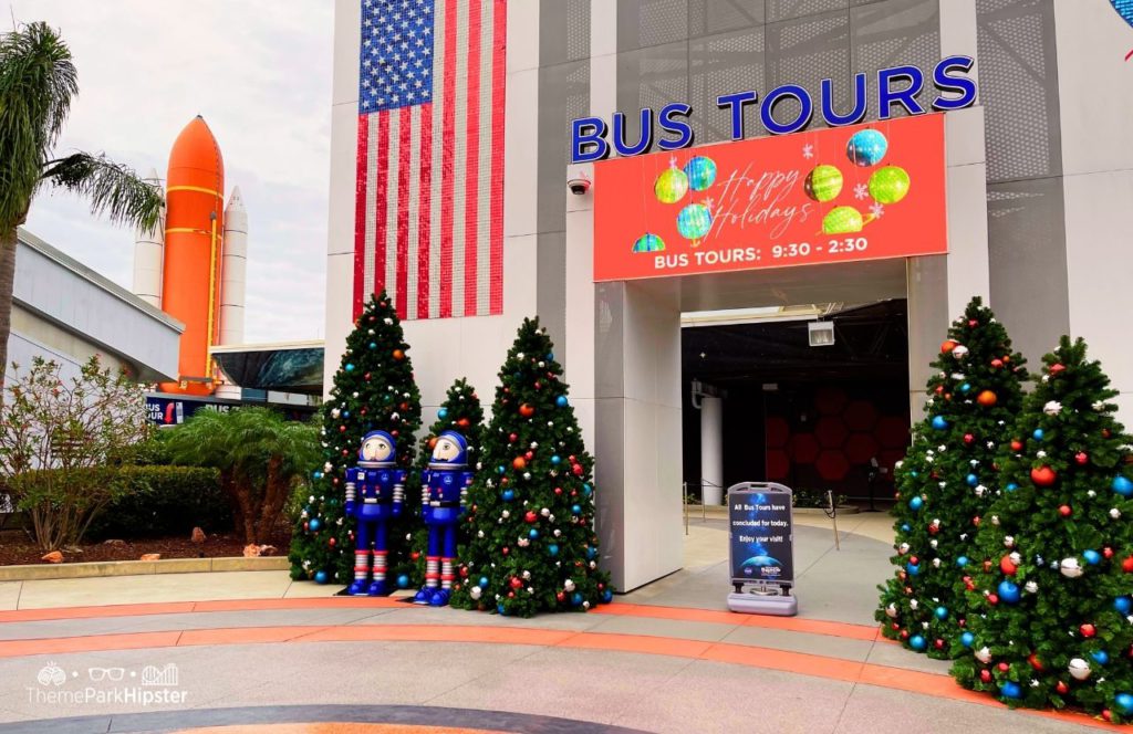Holidays in Space at Kennedy Space Center Florida Bus Tours and Christmas Decor with Astronaut Toy Soldiers