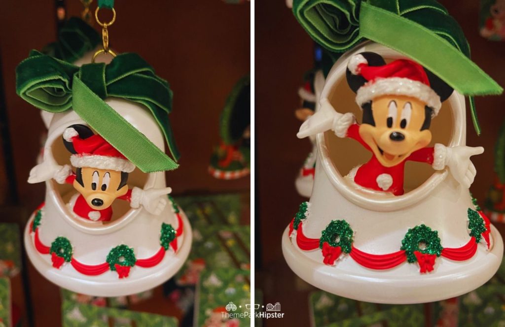Mickey Mouse white bell. One of the Best Disney Christmas Ornaments