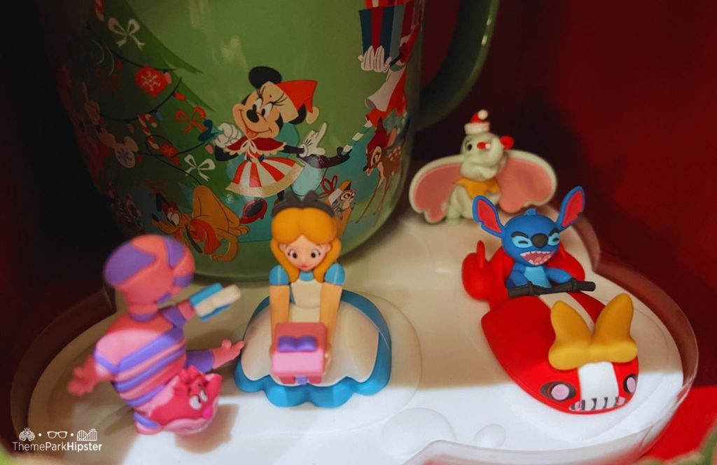 Minnie and Mickey Mouse Disney Character Green cup. One of the Best Disney Christmas Mugs