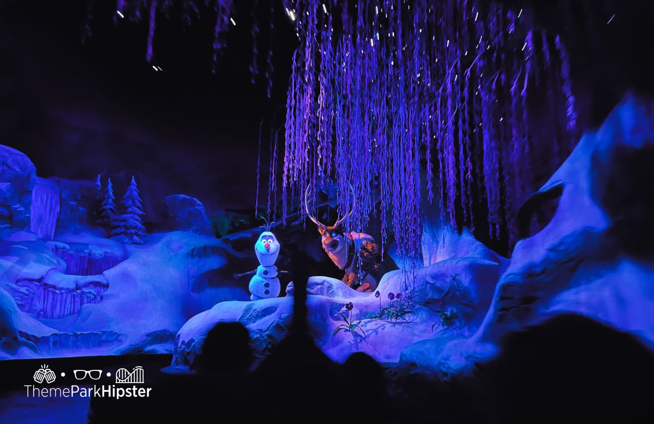 Olaf and Sven on Frozen Ever Ride at Epcot in Norway Pavilion Disney World