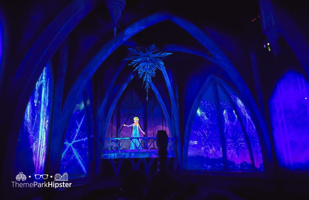 Queen Elsa on Frozen Ever Ride at Epcot in Norway Pavilion Disney World
