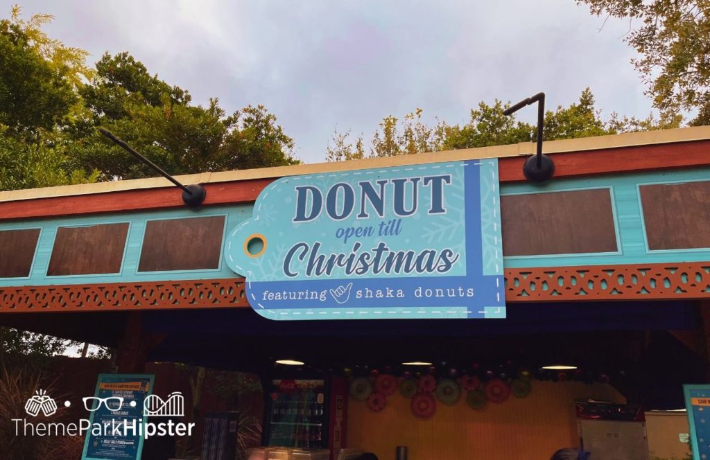 SeaWorld Orlando Christmas Celebration Food Donut open till Christmas with Shaka Donuts