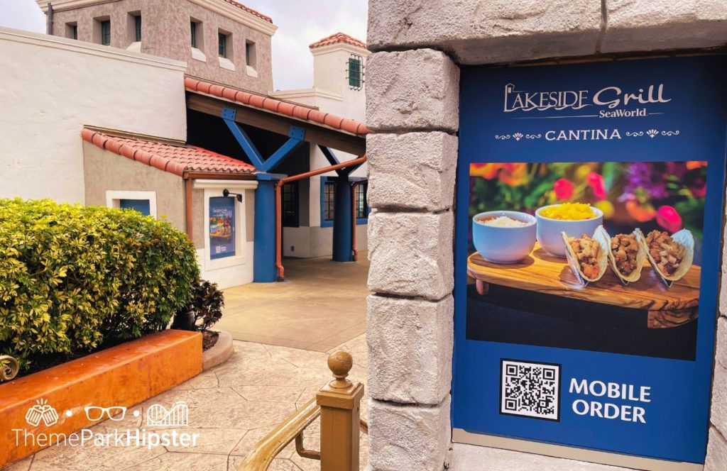 SeaWorld Orlando Lakeside Grill Cantina with Tacos and Rice and Mobile Ordering