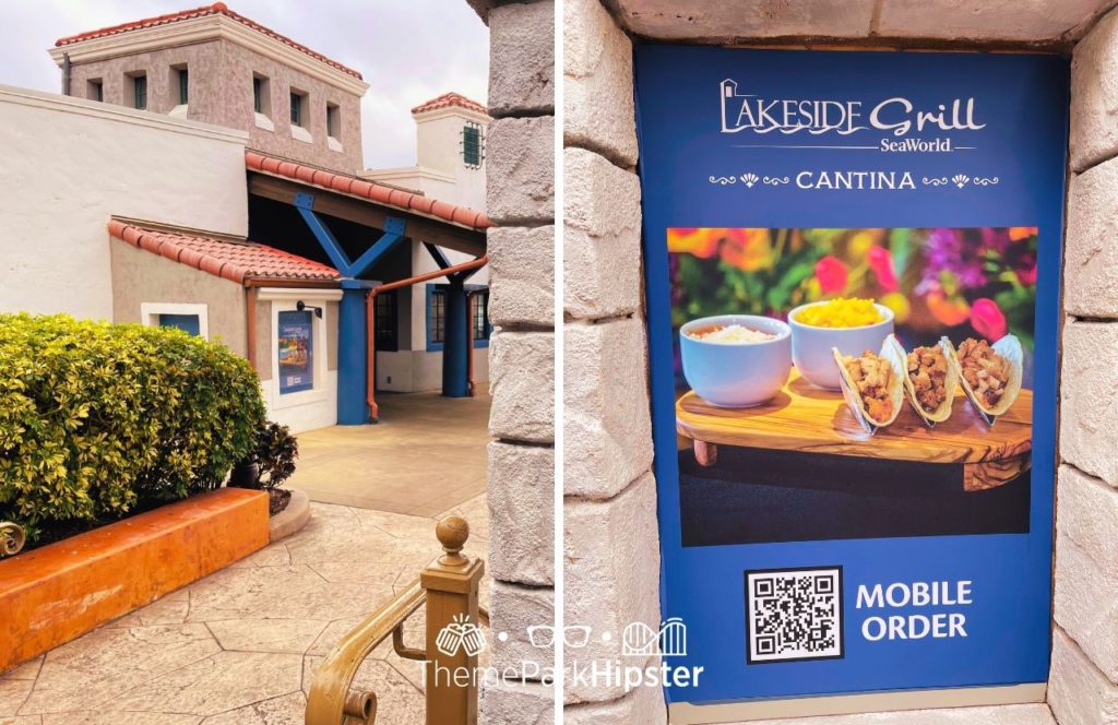 SeaWorld Orlando Lakeside Grill Cantina with Tacos and Rice and Mobile Ordering