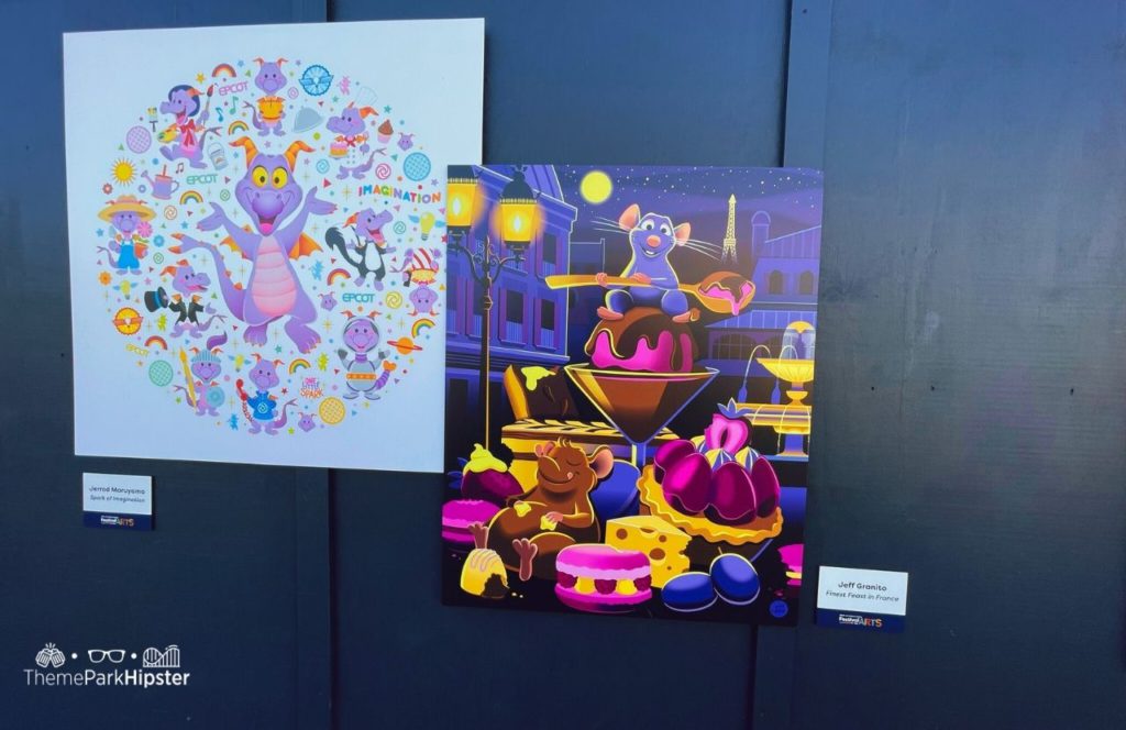 2024 Epcot Festival of the Arts Disney World Figment and Remy artwork