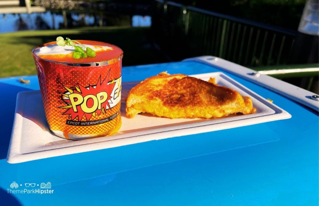 2024 Epcot Festival of the Arts Disney World Pop Eats Food Tomato Soup and Grilled Cheese