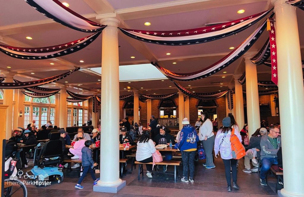 2024 Epcot Disney World Regal Eagle Smokehouse Barbecue in American Pavilion. One of the best Disney World Restaurants.