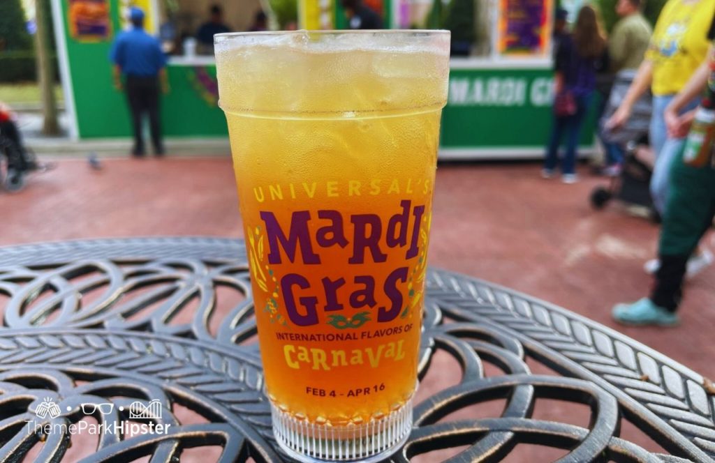2024 Mardi Gras at Universal Studios Florida Maple Smash at Canada Food Booth. One of the best things to eat at Universal Mardi Gras.