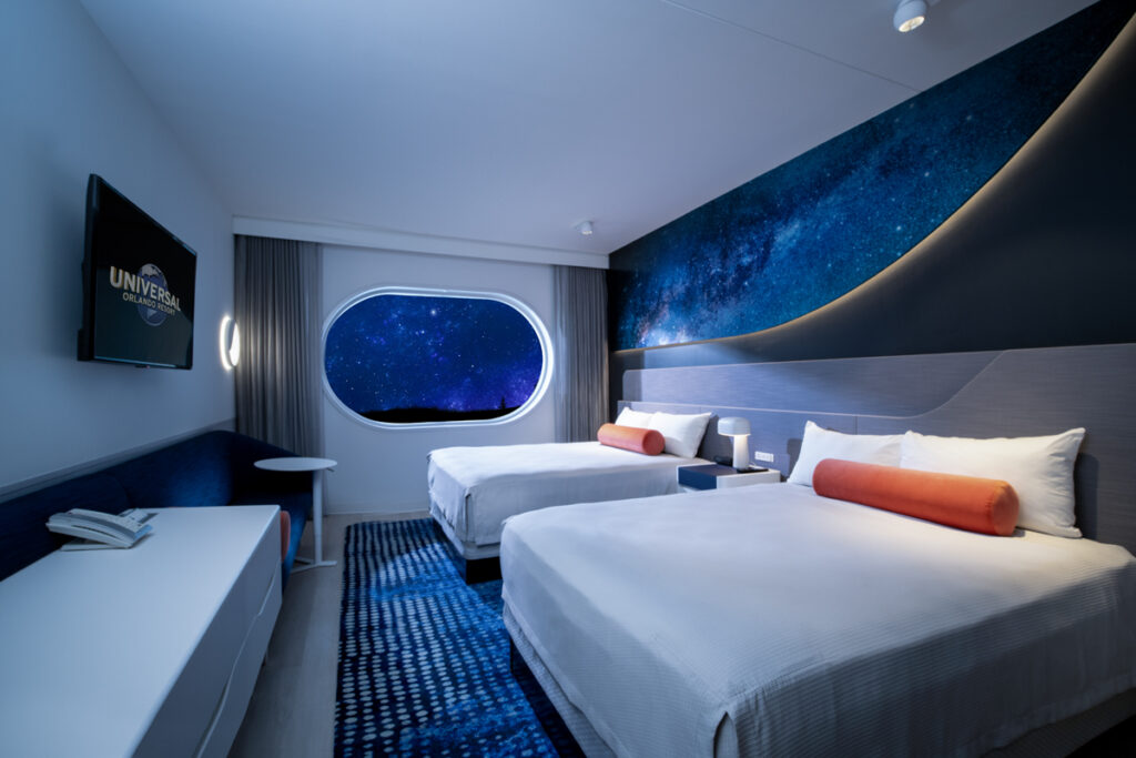 Stella Nova Hotel at Universal Epic Hotel in Universal Orlando Resort 2 queen bed room