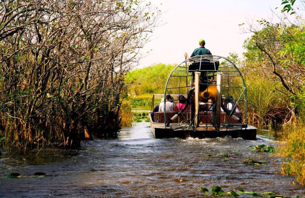 Airboat adventure tour through Florida Everglades. One of the most fun things to do in Orlando, Florida