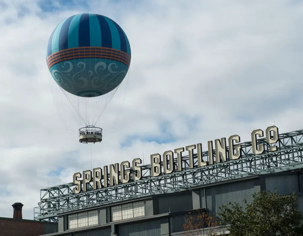 Characters in Flight Hot Air Balloon at Disney Springs